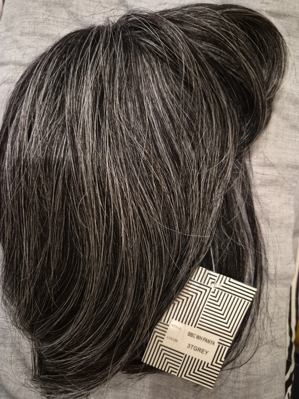 Salt/pepper human hair wog